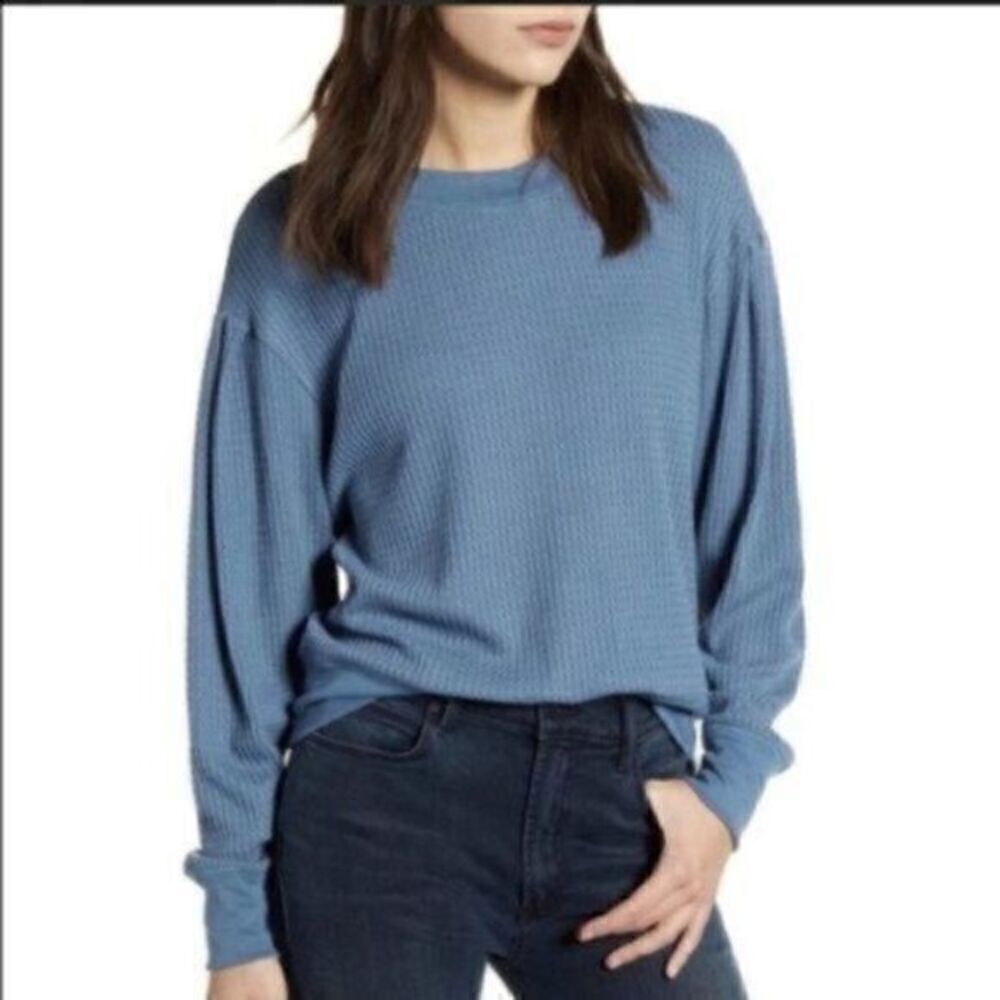 Treasure and Bond Waffle Knit Top Wine Extra Large